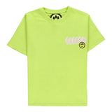 Barrow Kids Solid Color Crew Neck T-Shirt With Contrast Print Green For Boys