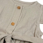 Babyvip Abito Tinta Unita con Cintura per Neonata T1327 SABBIA BABYVIP 