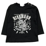 JOHN RICHMOND shirt girocollo tinta unita con stampa in contrasto Nero per Neonato RIA25118TS NERO JOHN RICHMOND 