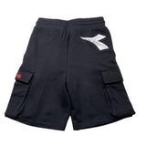 Diadora Bermuda In Tracksuit Solid Color With Black Print For Boys