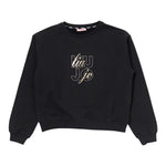 LIU JO felpa chiusa girocollo tinta unita cn brillantini Nero per Bambina GF3179X NERO LIU JO 