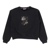 LIU JO felpa chiusa girocollo tinta unita cn brillantini Nero per Bambina GF3179X NERO LIU JO 