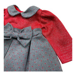 BAMBOLINA abito manica lunga tinta unita con maniche in contrasto Grigio per Neonata 9904 GRIGIO BAMBOLINA 