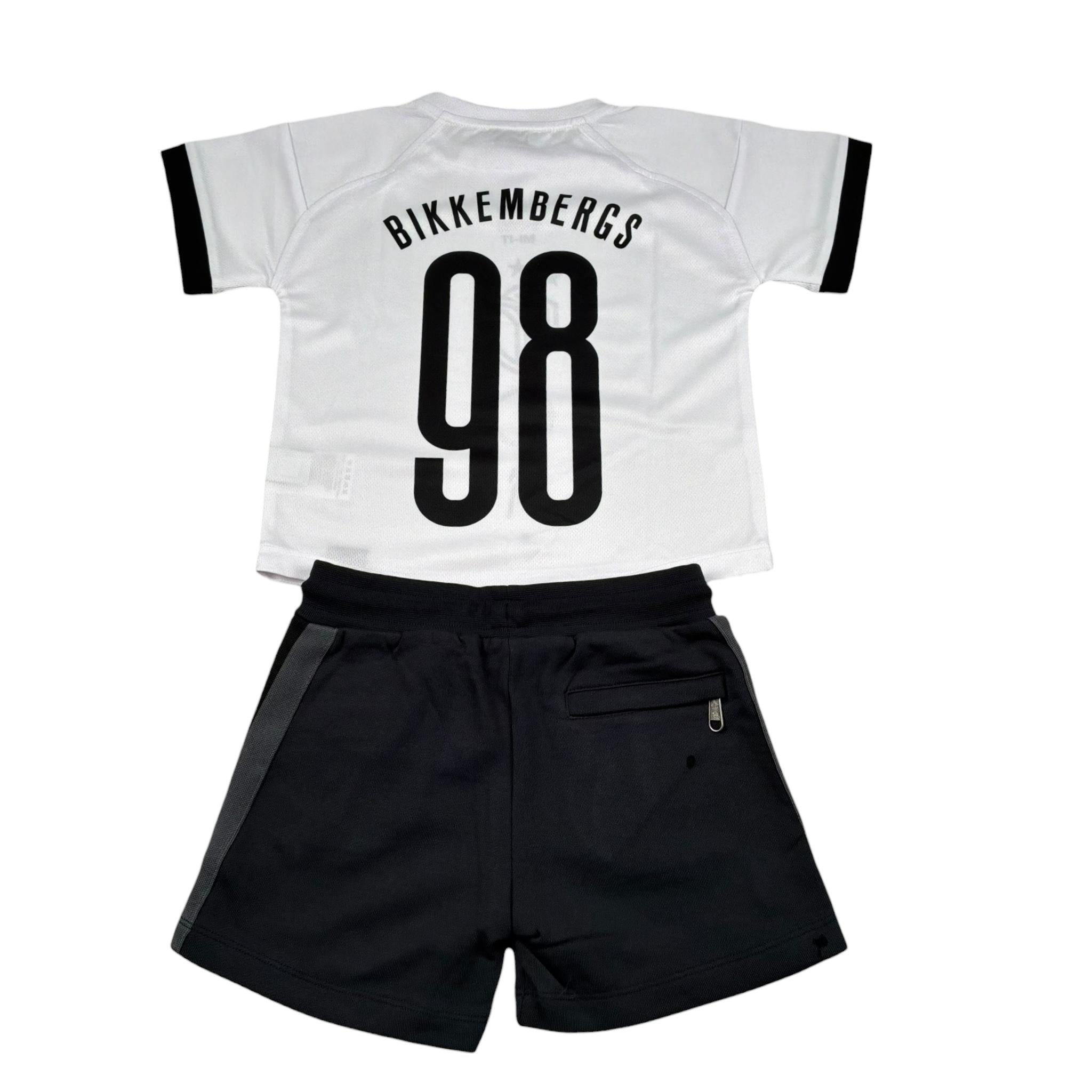 Bikkembergs Completo 2 Pezzi T-Shirt-Bermuda per Bambino BK3161 BIANCO/NERO BiKKEMBERGS 