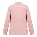 Vicolo Pink Single Breasted Solid Color Jacket For Girls