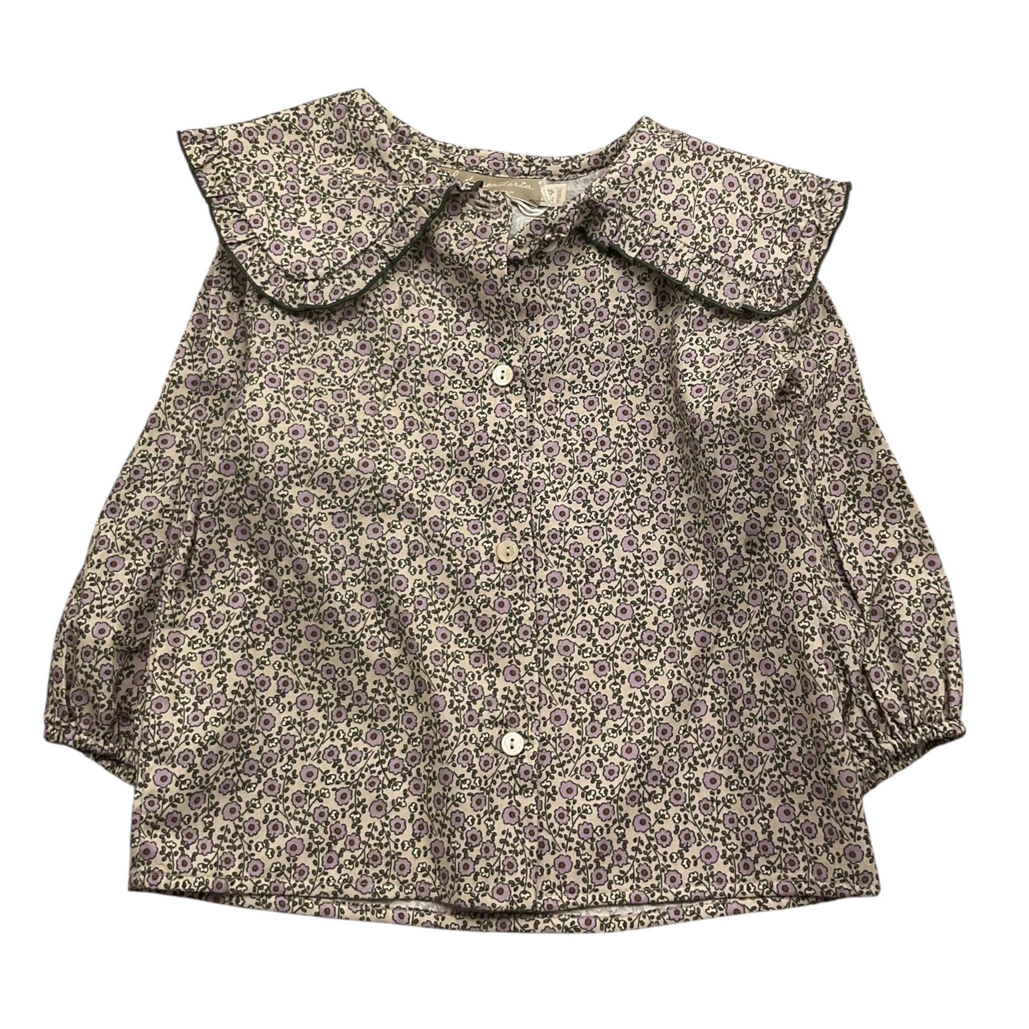 LA STUPENDERIA camicia manica lunga tinta unita con colletto Beige per Bambina TJCM466X BEIGE LA STUPENDERIA 