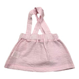 JO Milano Solid Color Skirt With Pink Suspenders For Baby Girl