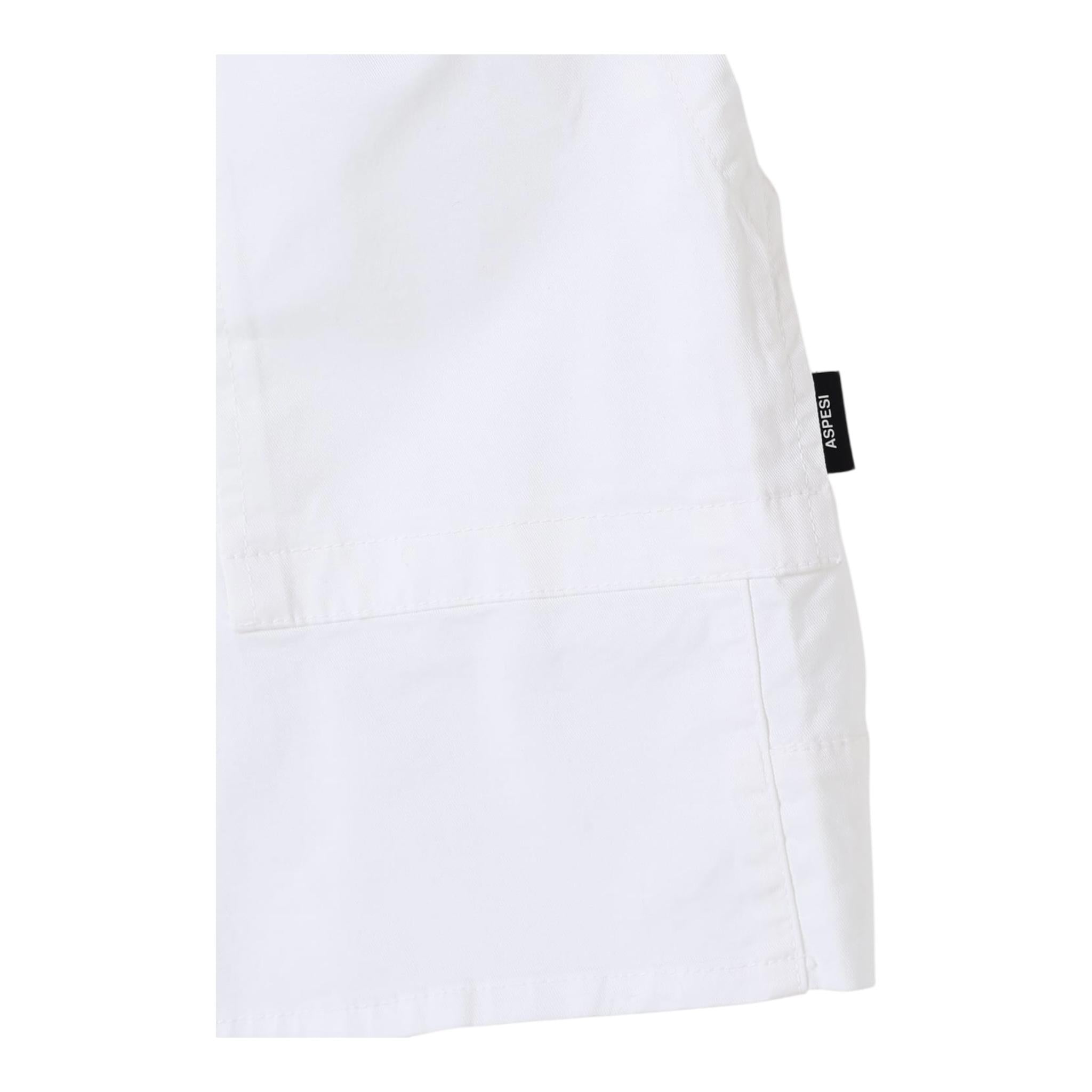 Aspesi Bermuda Tinta Unita con Elastico In Vita per Bambino S25022PBC6058 BIANCO ASPESI 