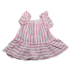 Aletta Abito Giromanica Fantasia A Righe Bianco/Rosa per Neonata R22607 BIANCO/ROSA ALETTA 