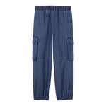 Michael Kors Pantalone Tinta Unita con Elastico In Vita per Bambina R30415 BLU MICHAEL KORS 