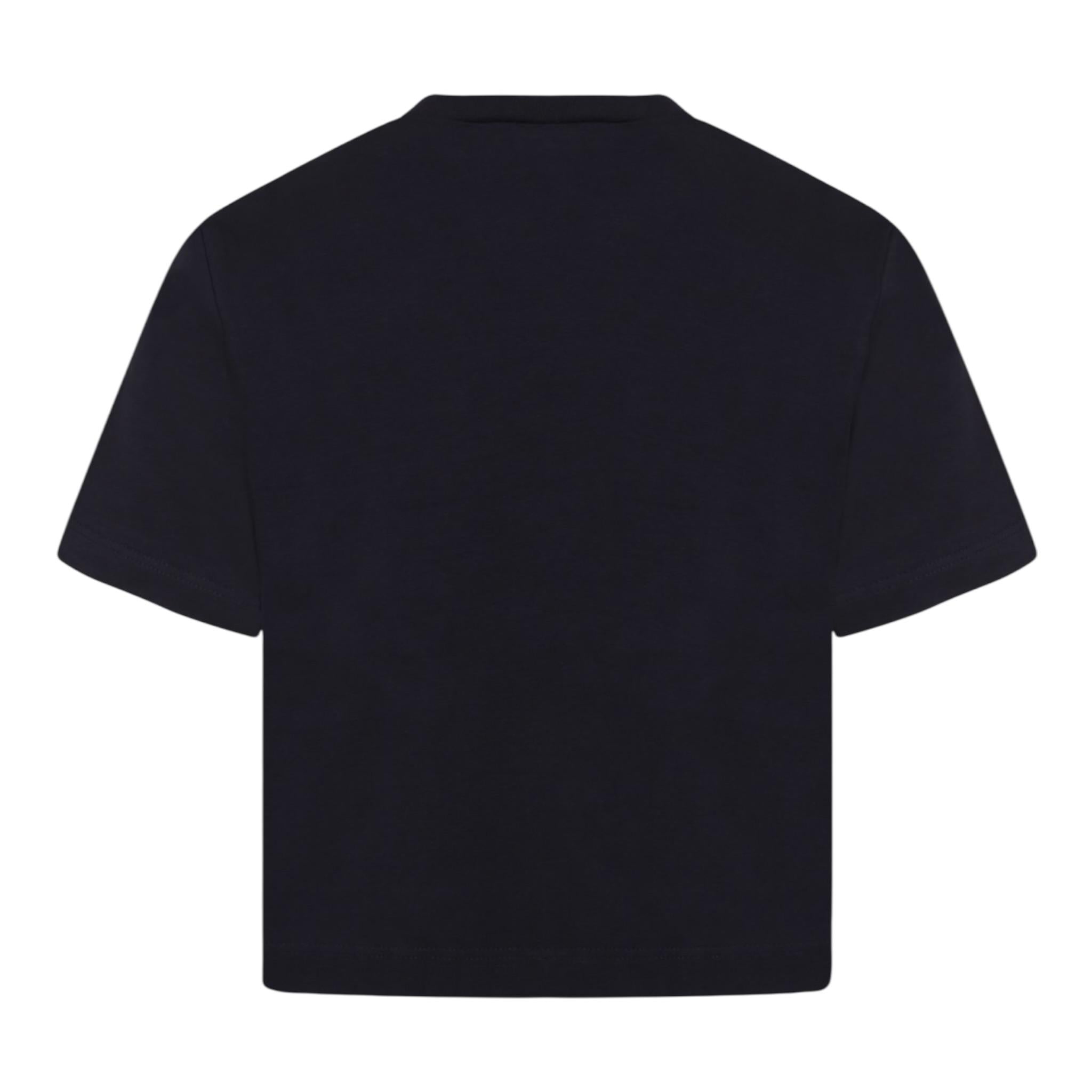 Marni T-Shirt Girocollo Tinta Unita con Stampa per Bambina M01317X BLU MARNI 