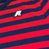 K-Way T-Shirt Girocollo Tinta Unita con Stampa E Fantasia A Righe per Bambino K4132BW ROSSO/BLU K-WAY 