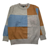 NEVER TOO maglia girocollo fantasia quadri Grigio per Bambino NT2221B GRIGIO NEVER TOO 