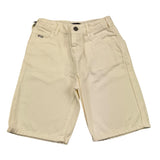 Emporio Armani Denim Bermuda Shorts Solid Color With Adjustable Waist Cream For Boys