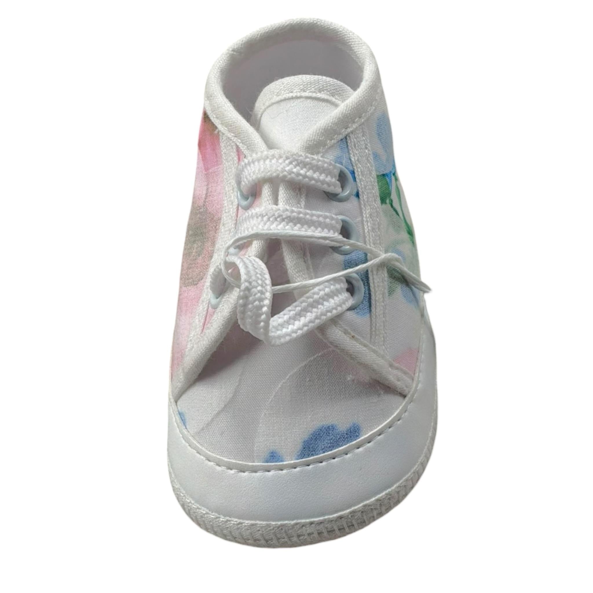 Lalalu' Sneakers Morbide Tinta Unita con Fantasia per Neonata SCL6G BIANCO LALALU' 