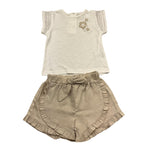 Lalalu' Completo 2 Pezzi Canotte-Short per Neonata CCTL0011P BIANCO/BEIGE LALALU' 