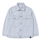 Aspesi Denim Jacket Solid Color With Buttons Light Blue For Boys