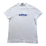 Aspesi Crewneck T-Shirt Solid Color With White Print For Boys