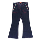 Missoni Jeans Solid Color Blue Bell Bottoms For Girls