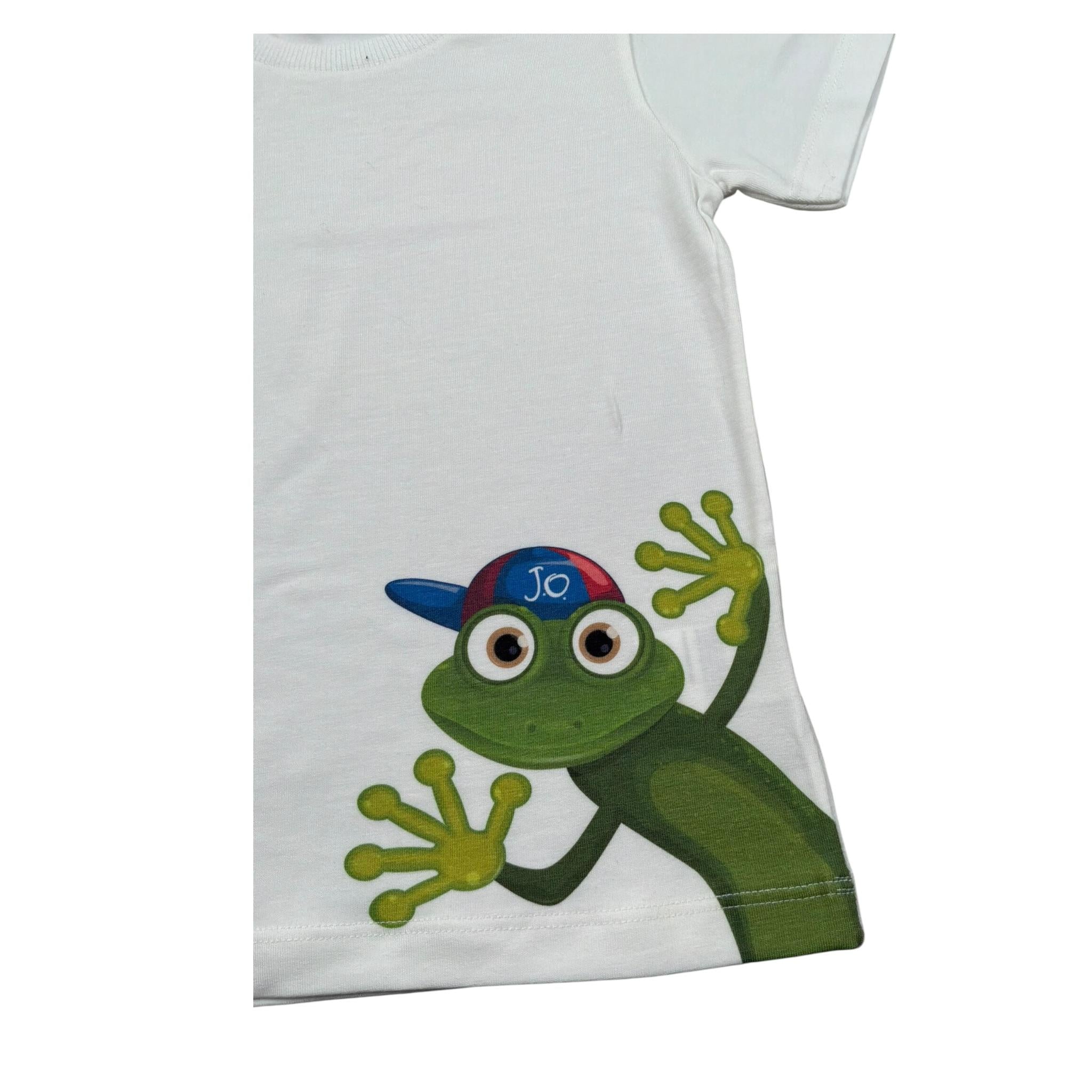 J.O. Milano T-Shirt Girocollo Tinta Unita con Stampe per Bambino 576N2J PANNA J.O. MILANO 