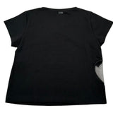 Liu Jo T-Shirt Girocollo Tinta Unita con Applicazione per Bambina GA5067X NERO LIU JO 
