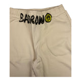 Barrow Kids Solid Color Tracksuit Bermuda Shorts With Beige Print For Boys
