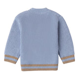MINI BANDA maglia tinta unita con profili in contrasto Azzurro per Neonato 3A669 AZZURRO MINI BANDA 