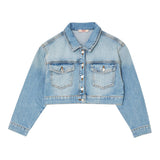 Liu Jo Giubbino In Denim Tinta Unita per Bambina GA5180XX AZZURRO LIU JO 