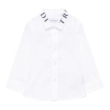 Trussardi Camicia Tinta Unita con Logo per Bambino TIP25091CA BIANCO TRUSSARDI 
