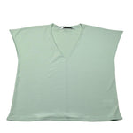 Nera 20.52 T-Shirt Tinta Unita Scollo A V per Bambina N15455 VERDE ACQUA NERA 20.52 