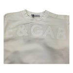 DOLCE & GABBANA felpa chiusa girocollo con logo Panna per Bambina L1JWIXJ PANNA DOLCE & GABBANA 