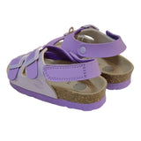 Genuins Two-Tone Slipper With Velcro And Lilac Buckle For Newborn