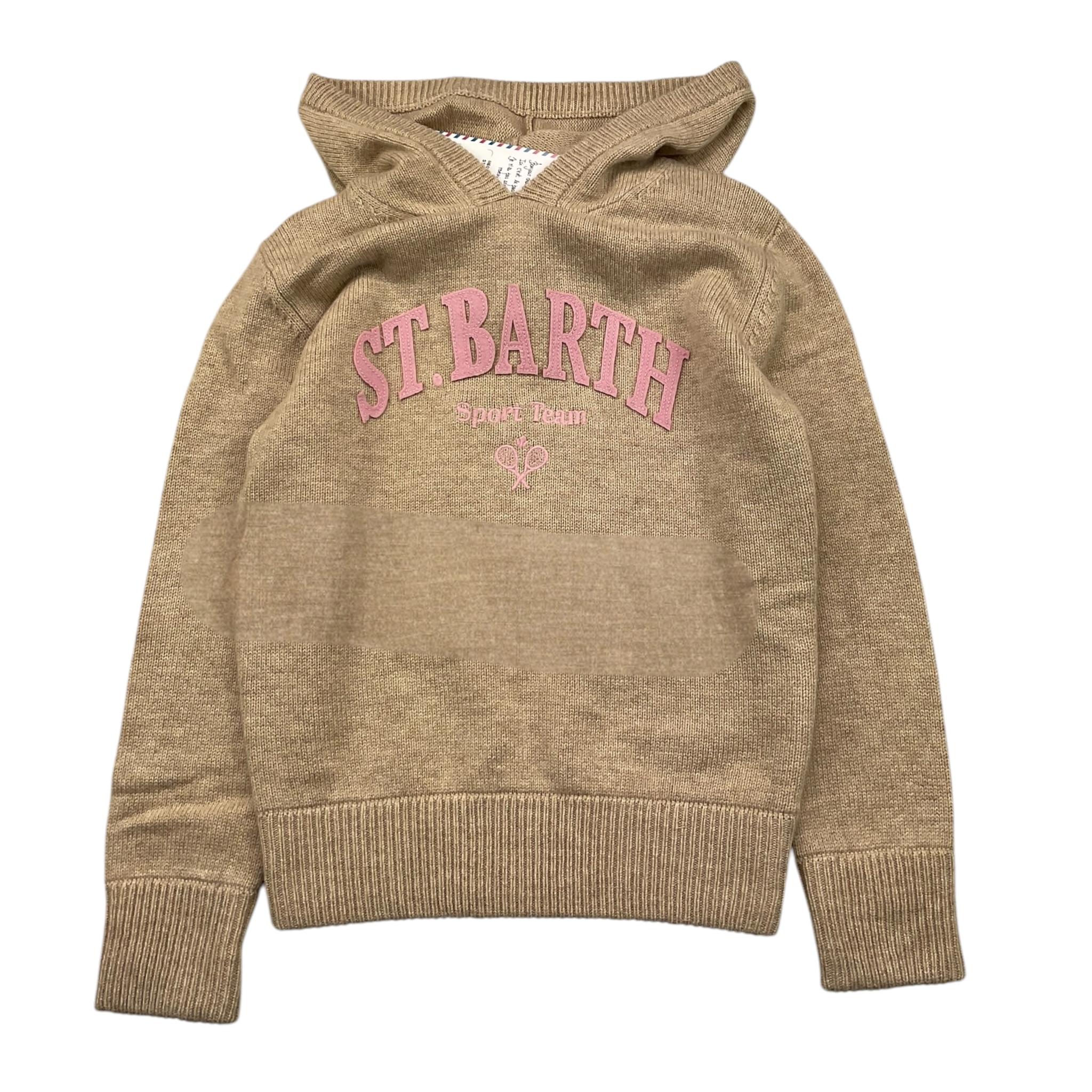 SAINT BARTH maglia modello felpa tinta unita con cappuccio Sabbia per Bambina MEG0007 SABBIA SAINT BARTH 