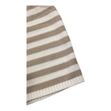 Little Bear Short Knitted Striped Pattern White/Beige For Girls