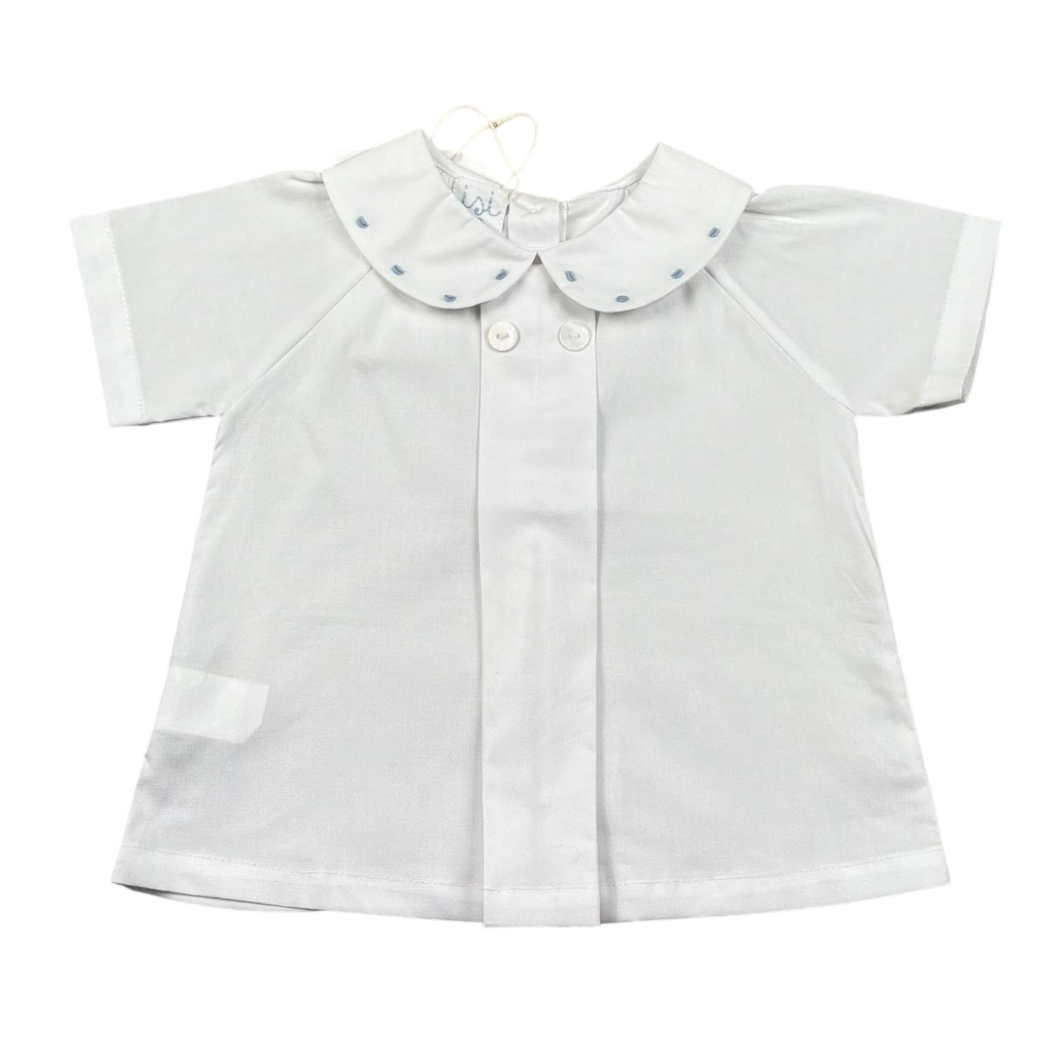 Malvi & Co Camicia Mezza Manica Tinta Unita con Colletto per Neonata S23N139CACP BIANCO MALVI & CO 