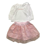 MOSCHINO completo 2pz bicolore shirt-gonna Bianco/rosa per Neonata MDK03A BIANCO/ROSA MOSCHINO 