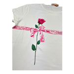 Monnalisa T-Shirt Girocollo Tinta Unita con Stampa per Bambina 719601 BIANCO MONNALISA 