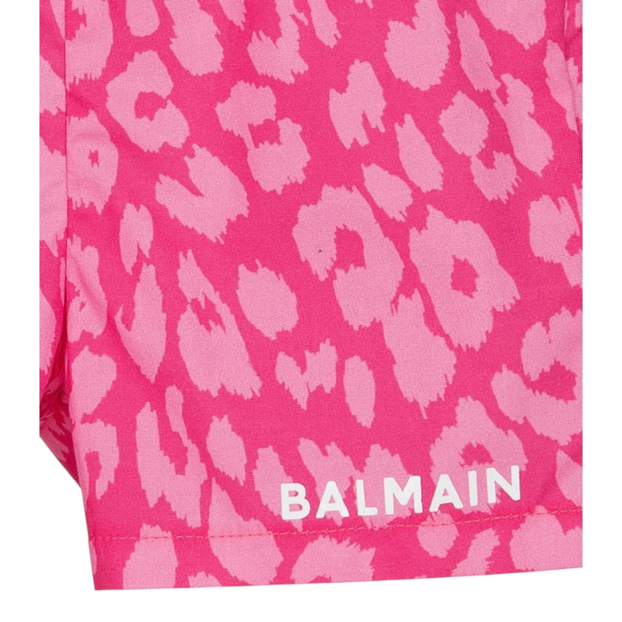 Balmain Short Tinta Unita con Fantasia per Bambina BS6139 FUXIA BALMAIN 