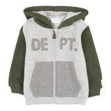 NANAN felpa cn zip e cappuccio con maniche in contrasto Grigio per Neonato I2428012V GRIGIO NANAN 