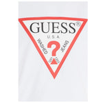 Guess Shirt Girocollo Tinta Unita con Logo per Bambino L84I29K8HM0 BIANCO GUESS 