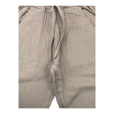 Lalalu' Solid Color Pants With Elastic Waist Brown For Boys