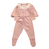 CALAMARO completo 2pz maglia-ghettina tinta unita Rosa per Neonata 11009 ROSA CALAMARO 