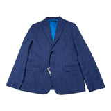 Daniele Alessandrini Single Breasted Blue Solid Color Jacket for Kids
