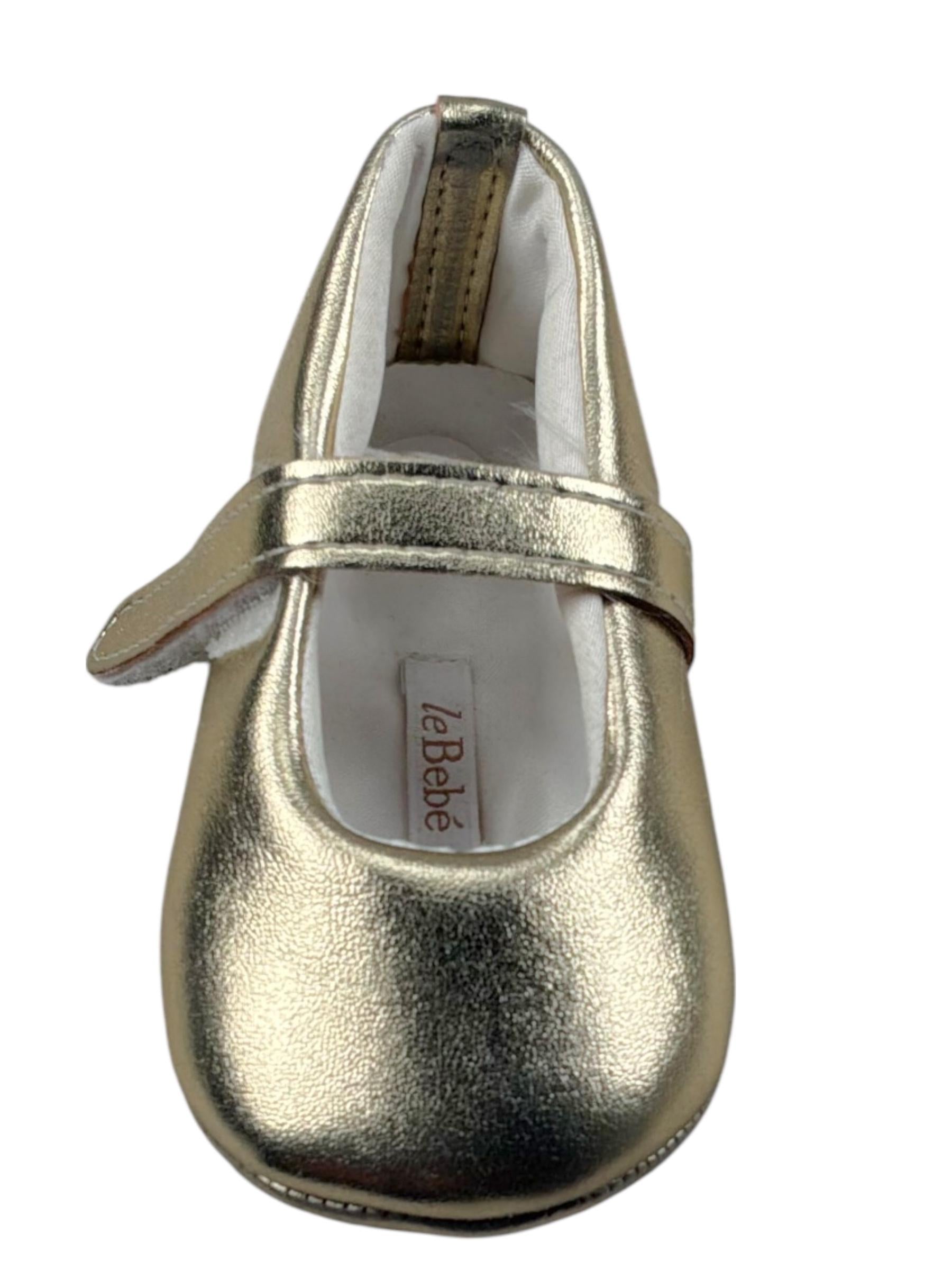 Le Bebe' Ballerina tinta unita con Strappi Oro per Neonata LBG4659 ORO LE BEBE' 