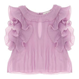Dixie Plain Pleated Shirt Lilac For Girls
