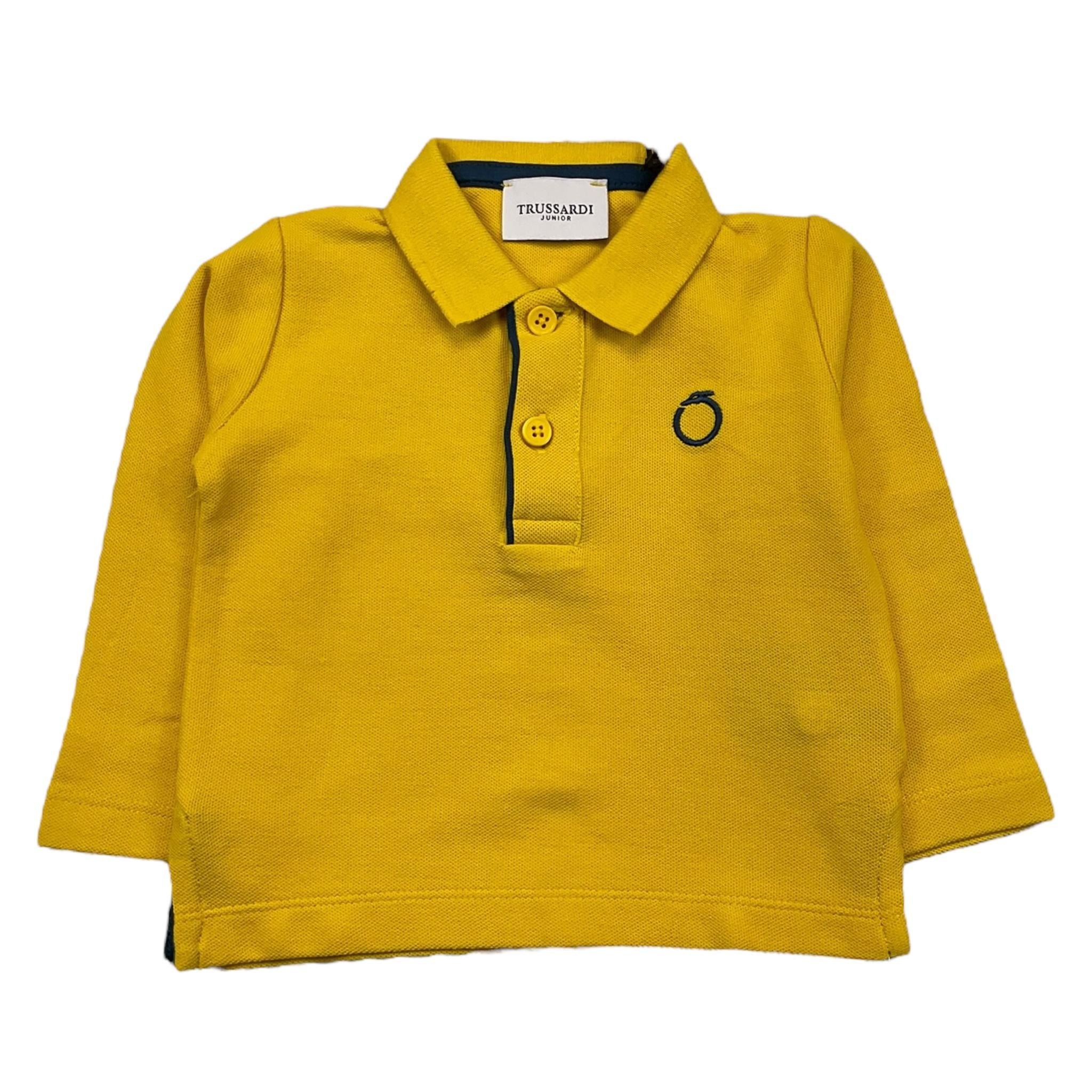 TRUSSARDI polo manica lunga tinta unita Giallo per Neonato TIA24081PO GIALLO TRUSSARDI 