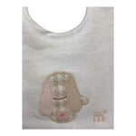 MARLU' bavetta tinta unita con stampa  Bianco per Neonata IB58BAVMF BIANCO MARLU' 