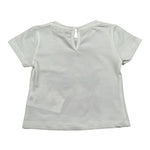 M+E' T-Shirt Girocollo Tinta Unita con Stampa per Neonata UE1860X BIANCO M+E' 
