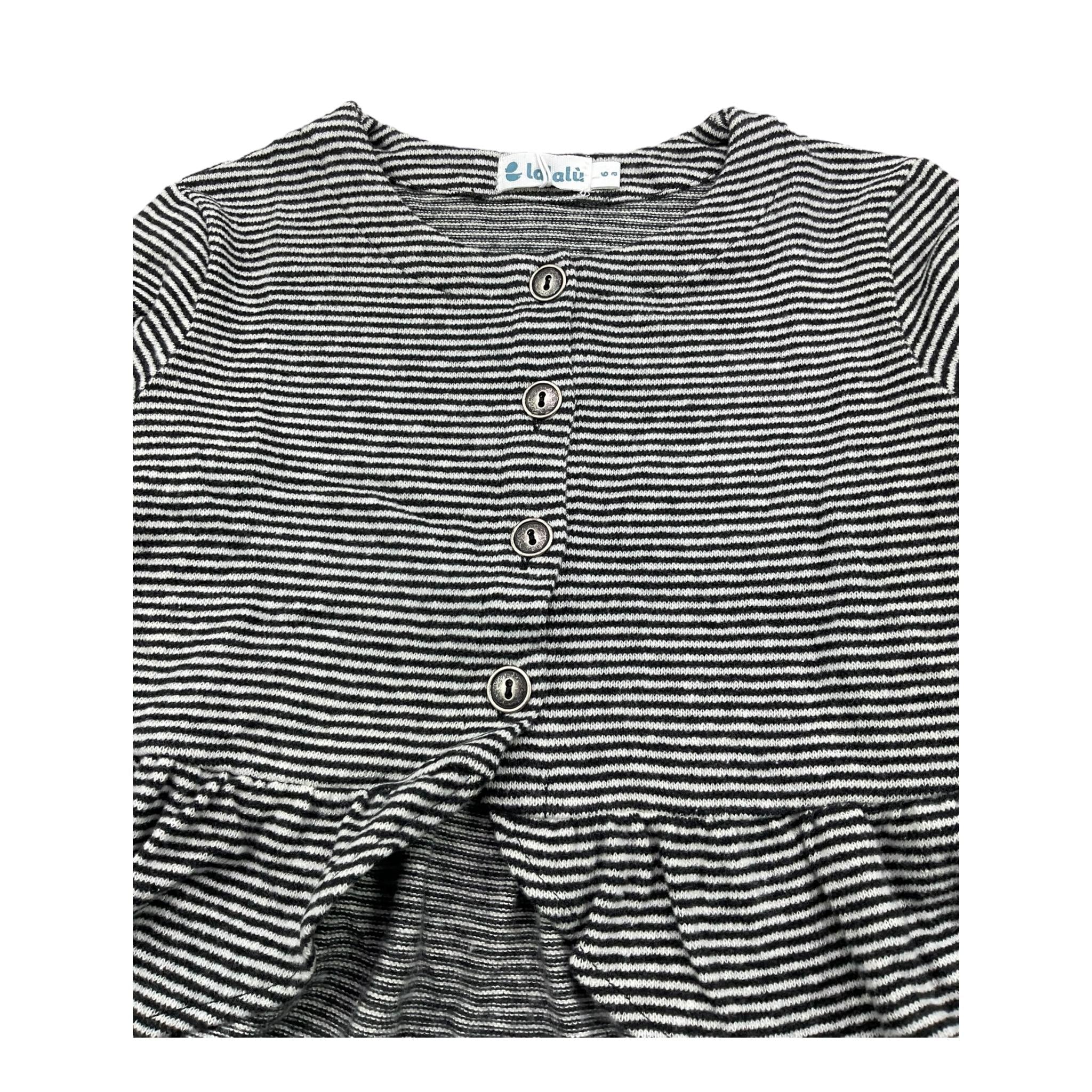 LALALU' cardigan tinta unita Bianco/nero per Neonata MFL170NB BIANCO/NERO LALALU' 