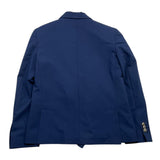 Brian Rush Blue Double Breasted Solid Color Jacket For Kids